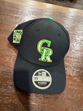 Colorado Rockies New Era 2026 St. Patrick's Day 39Thirty Flex Hat Black M-Crown